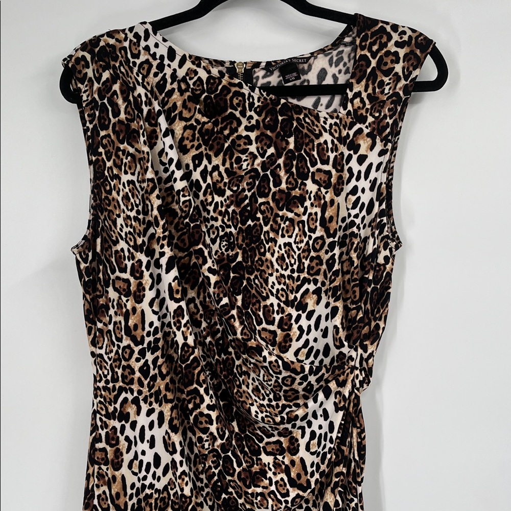 Victorias Secret Leopard Print Sleeveless Dress Size Large - Picture 4 of 8